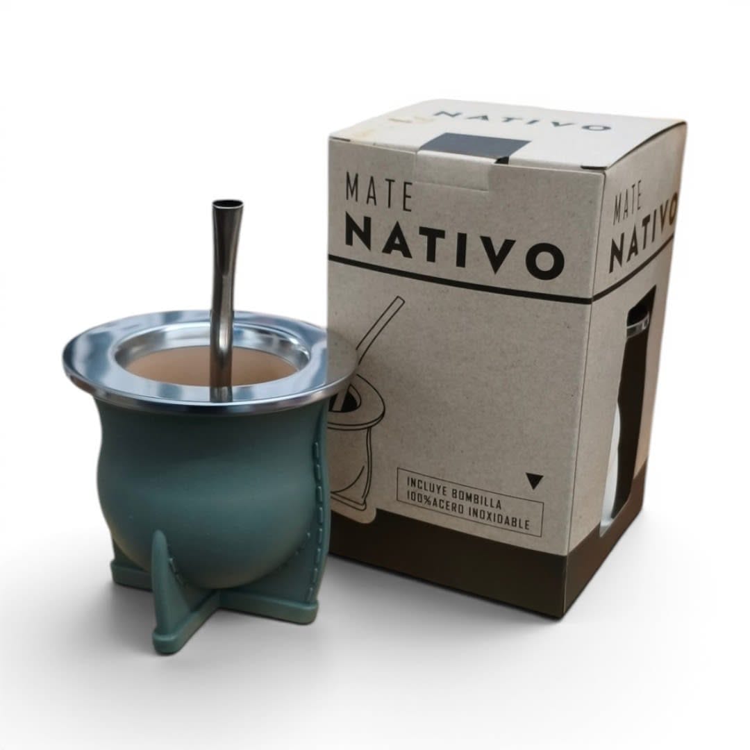 MATE CON BOMBILLA NATIVO