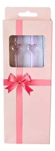 ❤️ SET X 2 SORBETES CORAZÓN + CEPILLO