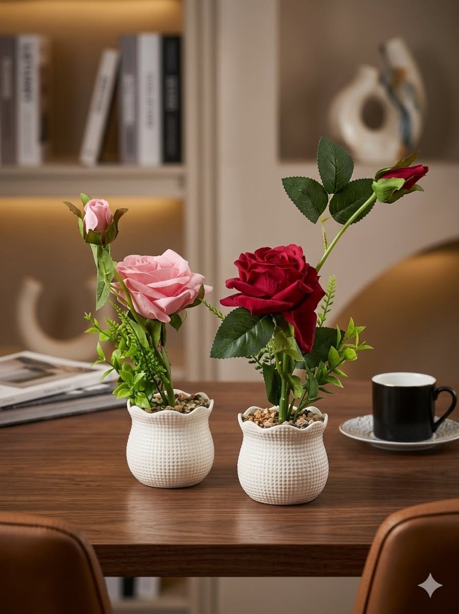 🌸 MACETA FLOR ARTIFICIAL 30 CM